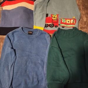 Blue Crew Neck Men's Sweater